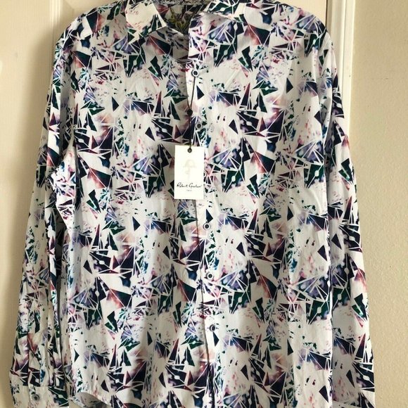 Robert Graham Paper Lanes Printed Sport Shirt Mens - Picture 4 of 12